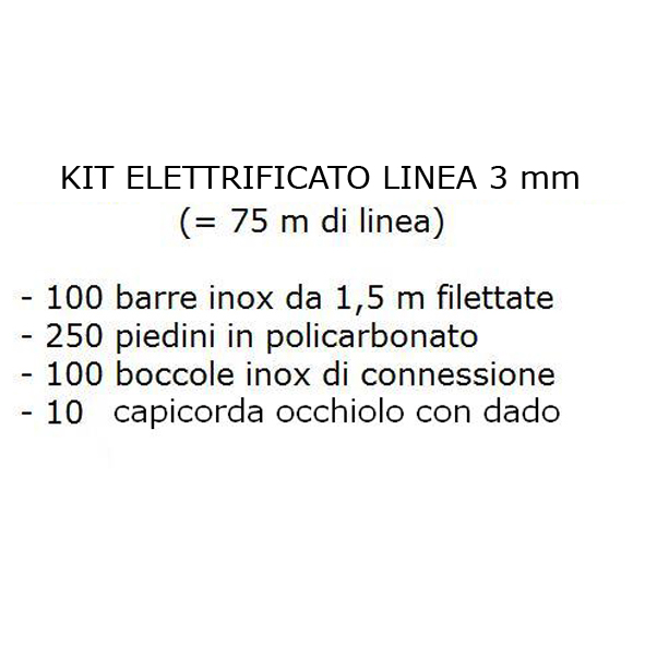 Kit elettrificato linea da 3 mm